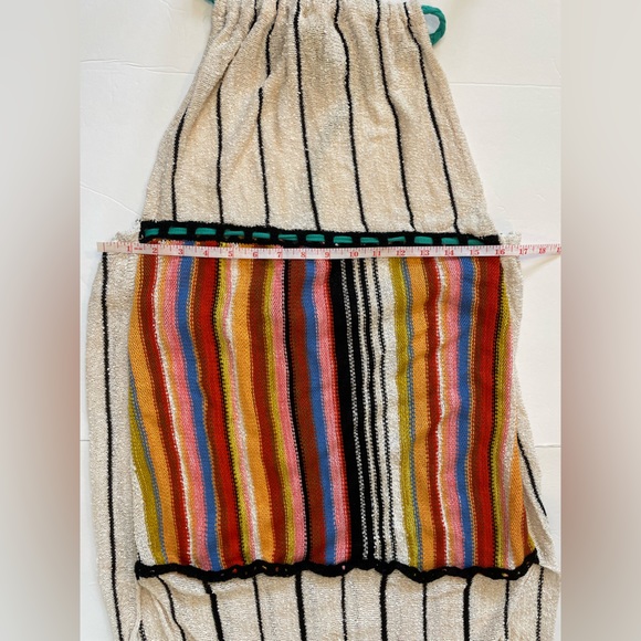 Free People Mardi Gras Halter Maxi Knit Dress in Spring Garden Combo Size Small - Picture 14 of 14